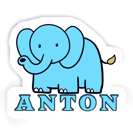 Aufkleber Anton Elefant Laptop Image