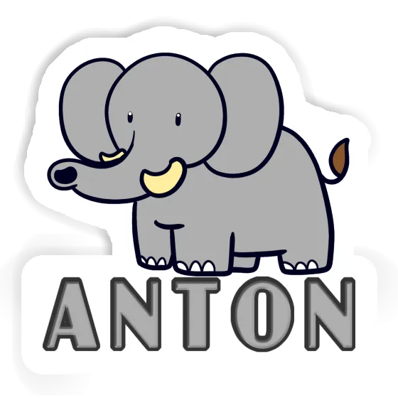 Aufkleber Elefant Anton Notebook Image