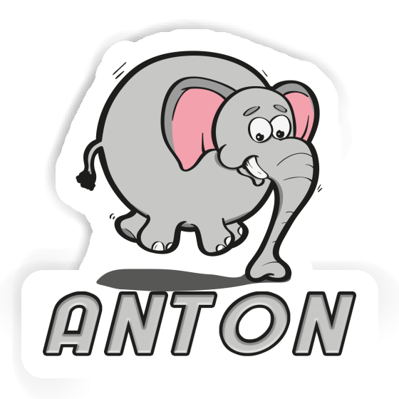 Anton Autocollant Éléphant Laptop Image