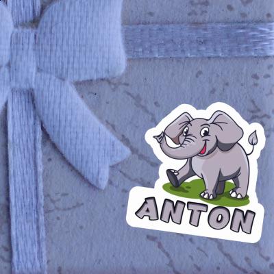 Autocollant Éléphant Anton Laptop Image