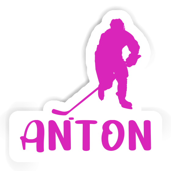 Eishockeyspielerin Aufkleber Anton Laptop Image