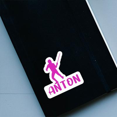 Anton Sticker Fencer Notebook Image