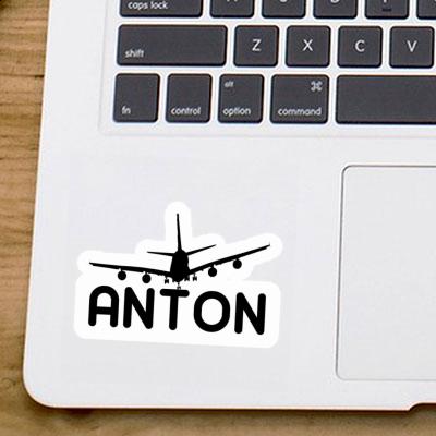 Sticker Airplane Anton Notebook Image