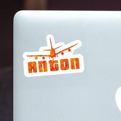 Sticker Anton Airplane Notebook Image