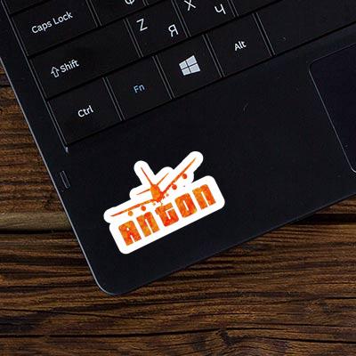 Sticker Anton Airplane Laptop Image