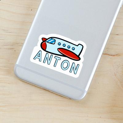 Anton Sticker Flugzeug Laptop Image