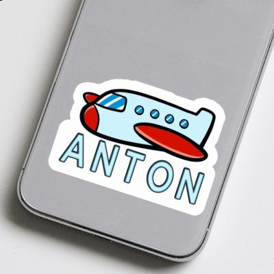 Anton Sticker Flugzeug Laptop Image