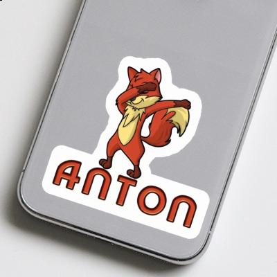 Dabbing Fox Sticker Anton Laptop Image