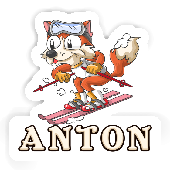 Aufkleber Skifahrer Anton Laptop Image