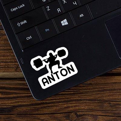 Sticker Anton Gewichtheber Laptop Image