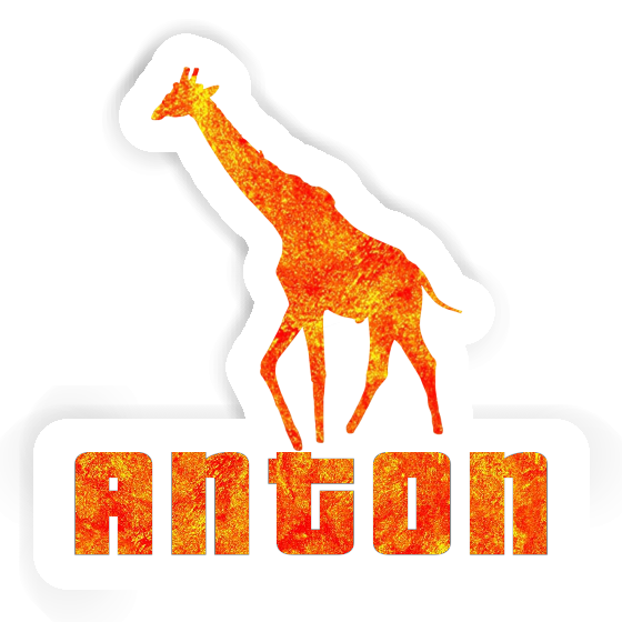 Giraffe Sticker Anton Laptop Image