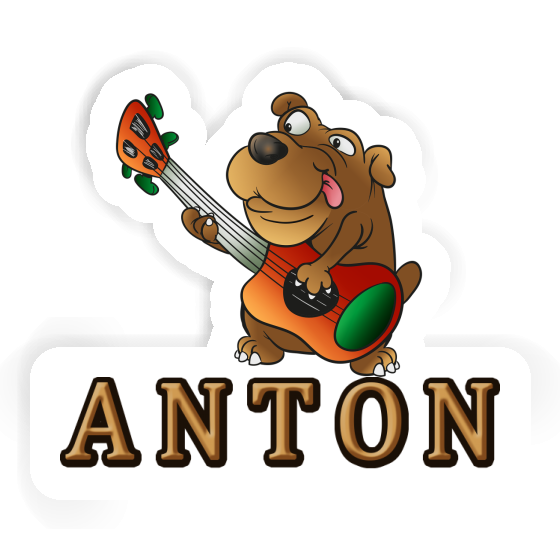 Aufkleber Gitarrenhund Anton Notebook Image