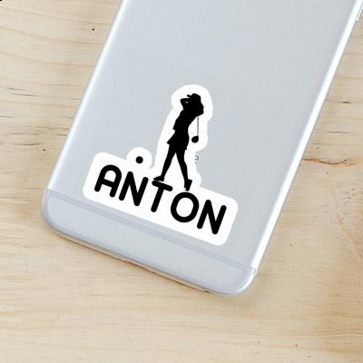 Autocollant Golfeuse Anton Laptop Image