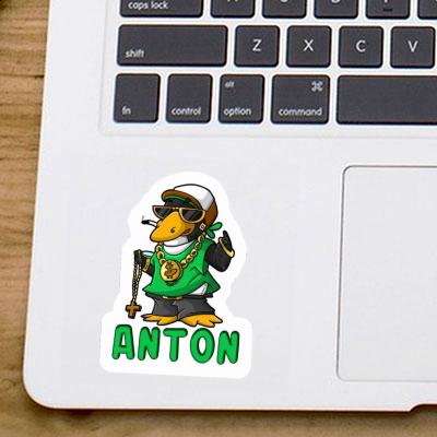 Anton Sticker Hip-Hop Penguin Notebook Image