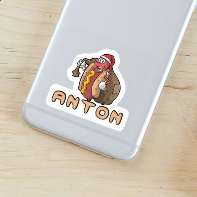 Anton Sticker Christmas Hot Dog Laptop Image