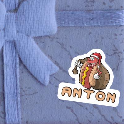 Weihnachts-Hotdog Aufkleber Anton Notebook Image