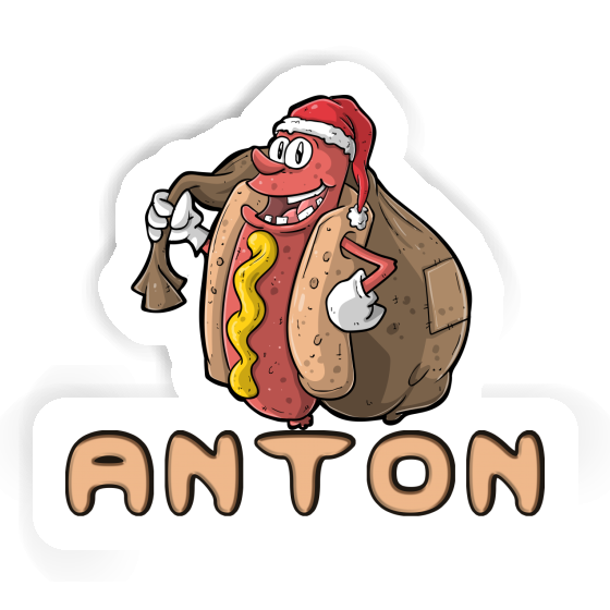 Weihnachts-Hotdog Aufkleber Anton Gift package Image