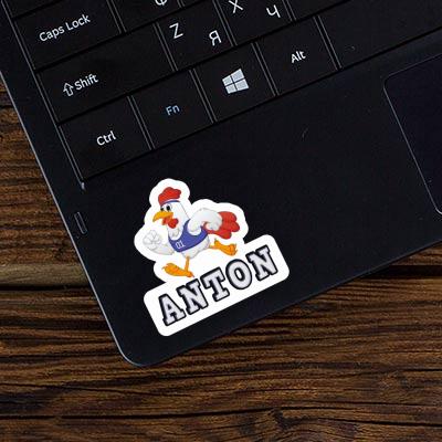 Anton Autocollant Poulet Laptop Image