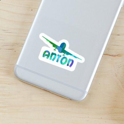 Anton Sticker Airplane Notebook Image