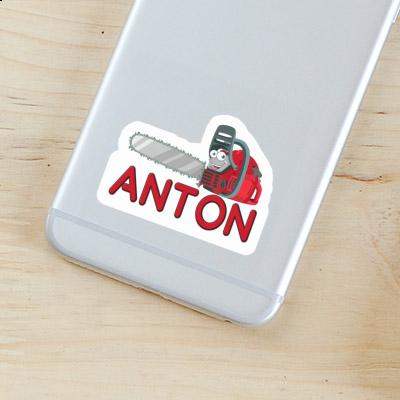 Chainsaw Sticker Anton Laptop Image