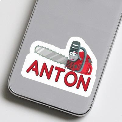 Kettensäge Aufkleber Anton Laptop Image