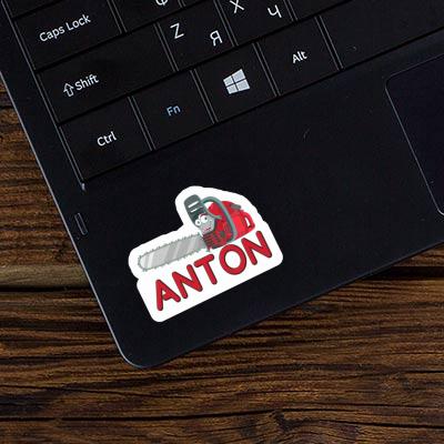 Kettensäge Aufkleber Anton Image