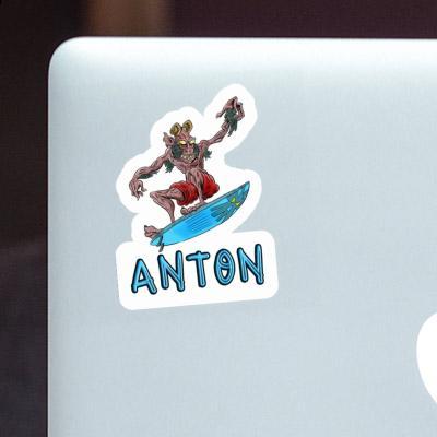 Sticker Wellenreiter Anton Notebook Image