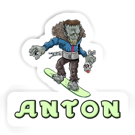 Anton Sticker Snowboarder Gift package Image