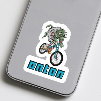 Anton Sticker Downhill-Biker Laptop Image