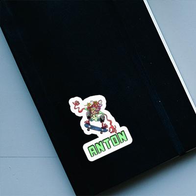 Skateboarder Sticker Anton Image