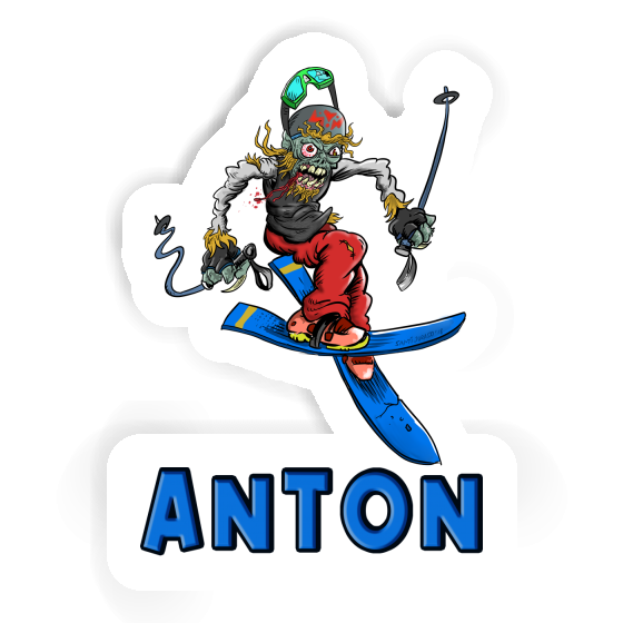 Anton Aufkleber Skifahrer Laptop Image