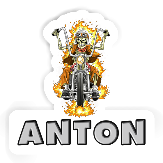 Sticker Anton Motorcycle Rider Notebook Image