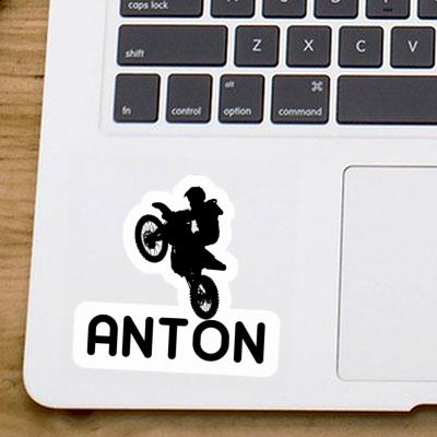 Sticker Anton Motocross Rider Laptop Image