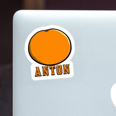 Anton Sticker Orange Notebook Image