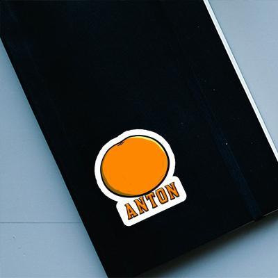 Anton Aufkleber Orange Notebook Image