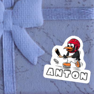 Anton Aufkleber Eishockey-Pinguin Laptop Image