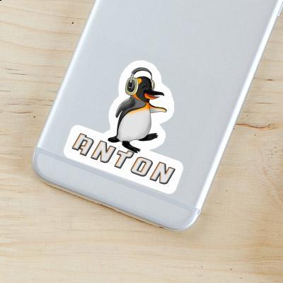 Sticker Anton Music Penguin Image