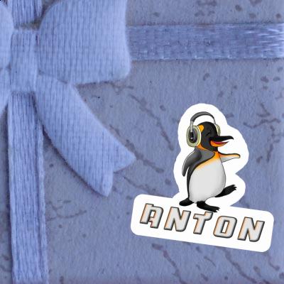 Autocollant Pingouin musicien Anton Notebook Image