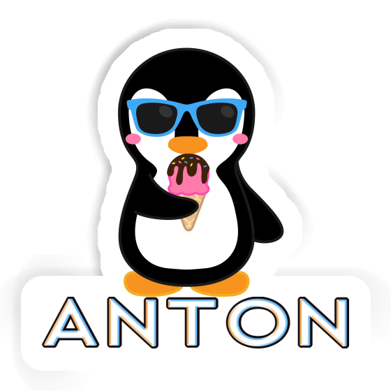 Pinguin Aufkleber Anton Laptop Image