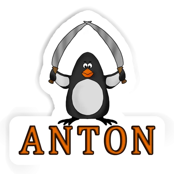 Aufkleber Anton Kampfpinguin Image