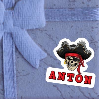 Aufkleber Piratenkopf Anton Laptop Image