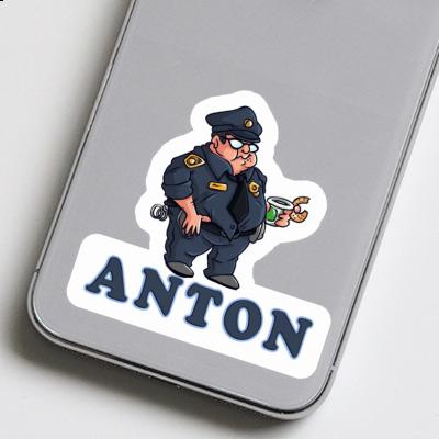 Autocollant Anton Policier Image