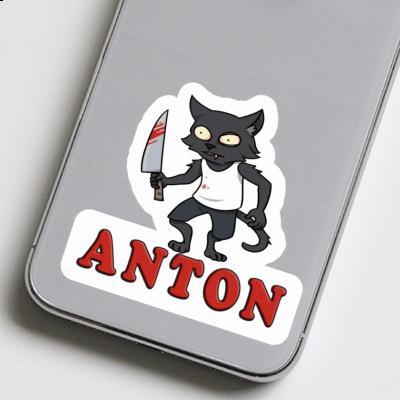 Sticker Psycho Cat Anton Notebook Image