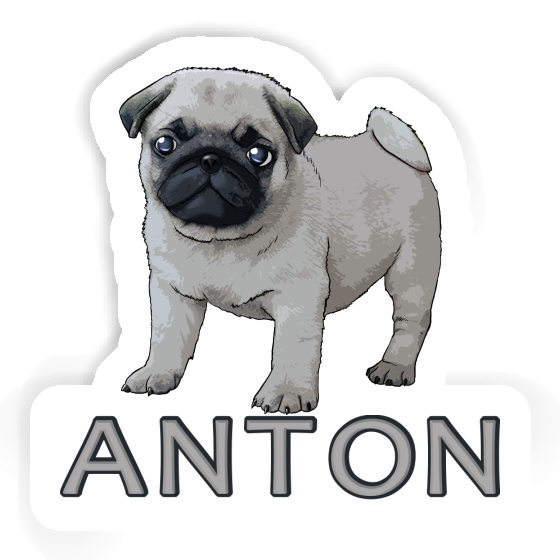 Anton Aufkleber Mops Image