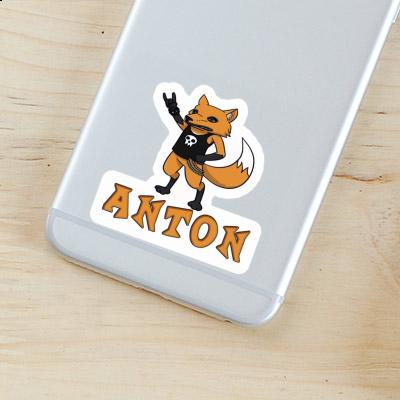 Anton Autocollant Renard Laptop Image