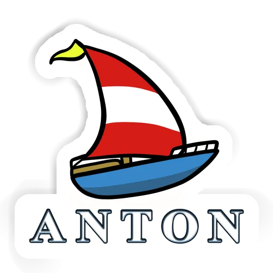 Sticker Anton Segelboot Gift package Image