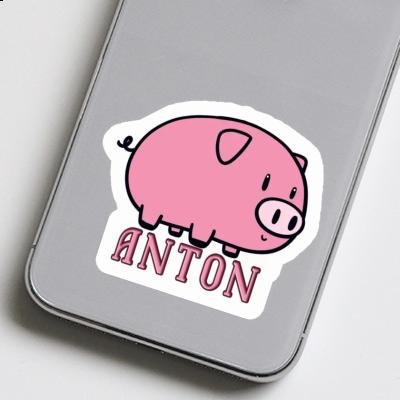 Cochon Autocollant Anton Laptop Image