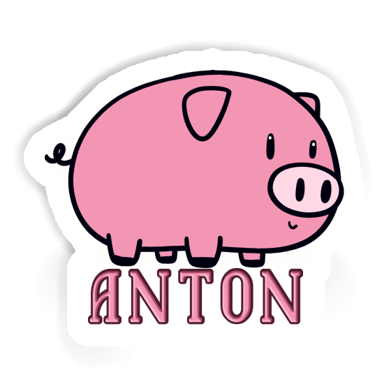 Aufkleber Schwein Anton Gift package Image