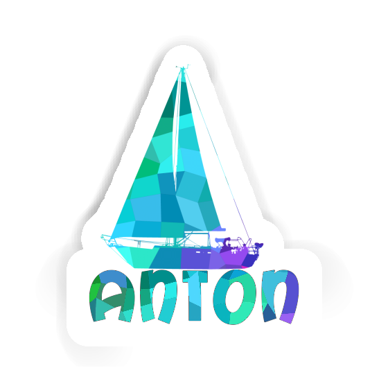 Anton Sticker Sailboat Laptop Image