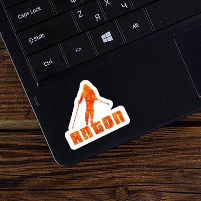 Skifahrerin Sticker Anton Gift package Image